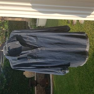 Lucky Brand Denim Blue Mini Dress size Large